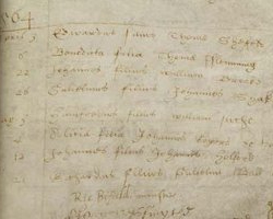 Parish register (Credit: Shakespeare Birthplace Trust, Stratford) Parish register (Credit: Shakespeare Birthplace Trust, Stratford)